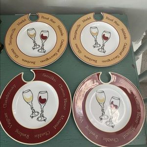 Wine Valley Classics The WinePlate Stemware Glass Holder Party Dishes Plates